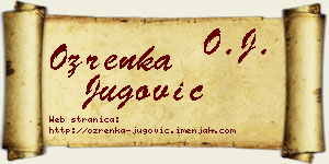 Ozrenka Jugović vizit kartica